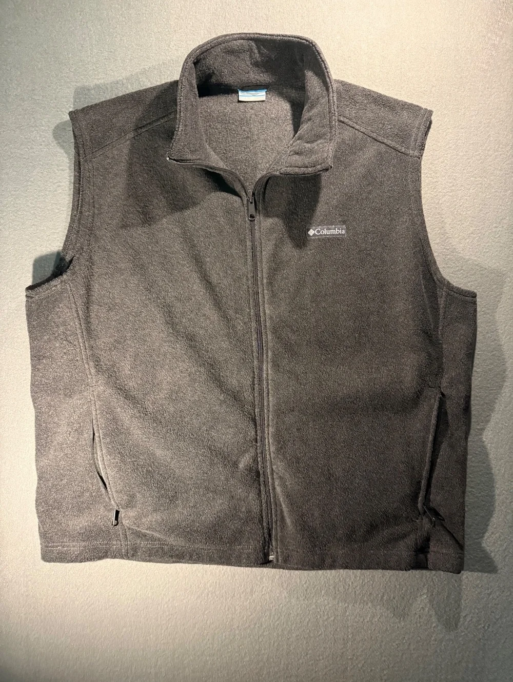 Columbia Men's Fleece Vest XL Gray Full Zip
